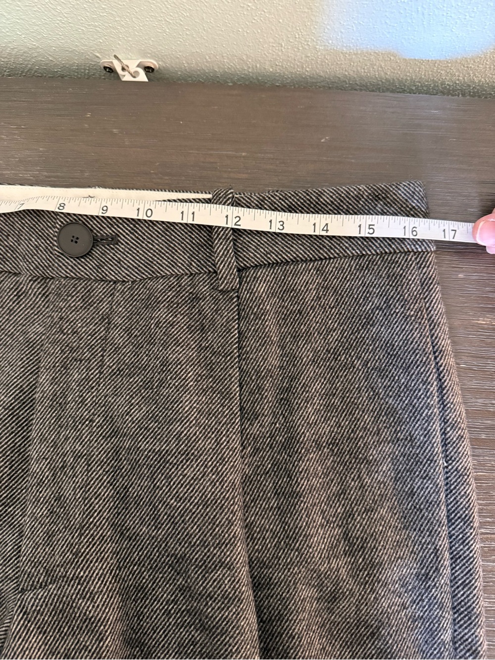 Grey Jason Wu Wool Herringbone Twill Tailored Trousers Size 8 Women Black Gray - Picture 6 of 10